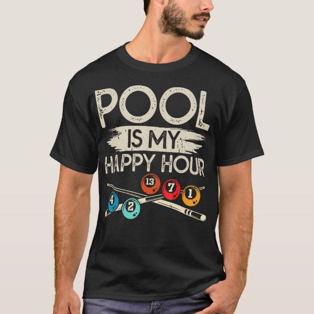 T-shirt La Piscine Est Mon Heure Heureuse (Devant)