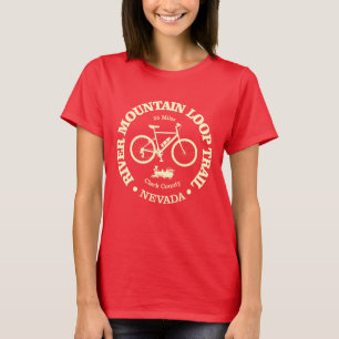 T-shirt La piste de boucles de la rivière Mountain (cyclis