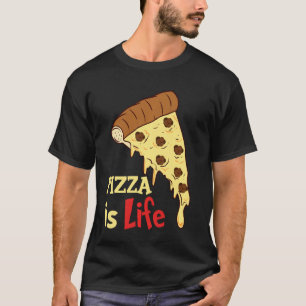 T-shirt La pizza est la vie Hawaïen Sauce tomate Pizza