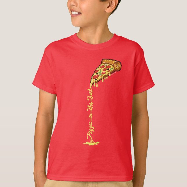 T-shirt La pizza est le meilleur (Devant)