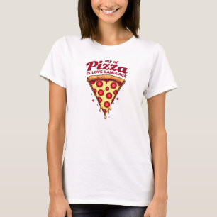 T-shirt La pizza est mon langage de l'amour