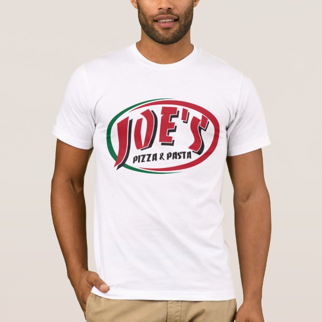 T-shirt La pizza et les pâtes de Joe (Devant)