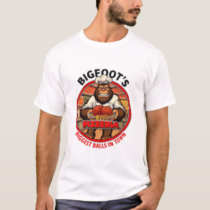 T-shirt La Pizzeria de Bigfoot les plus grosses boules en
