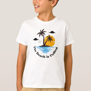 T-shirt La Plage Appelle Été Vacances Familiales