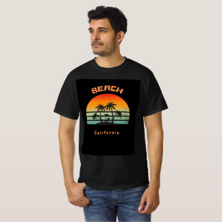 T-shirt La plage de Sunset California