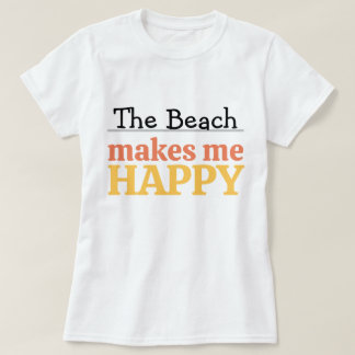 T-shirt La plage me rend heureux Citation Mer Moderne Vibr