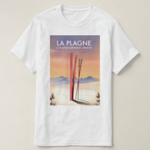 T-shirt La Plagne, La Plagne-Tarentaise, poster de ski Fra