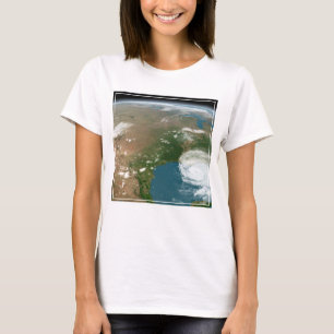T-shirt La Planète Panoramique Terre Et Les Etats-Unis.