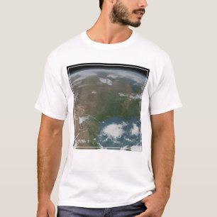 T-shirt La Planète Panoramique Terre Et Les Etats-Unis. 2