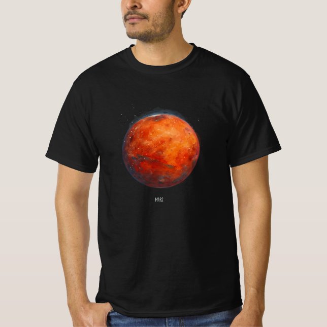 T-shirt La planète rouge : Aquarelle de Mars (Devant)