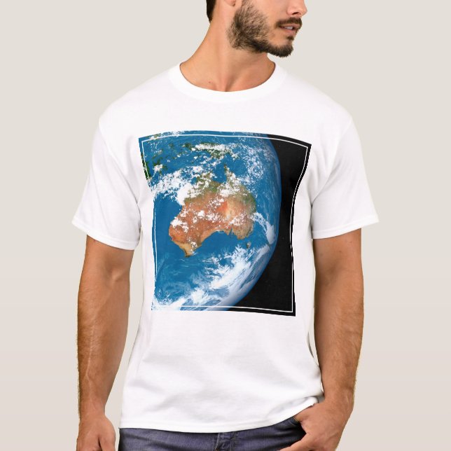 T-shirt La Planète Terre Montre Des Nuages Sur L'Australie (Devant)