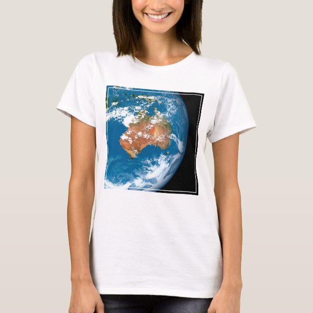 T-shirt La Planète Terre Montre Des Nuages Sur L'Australie (Devant)