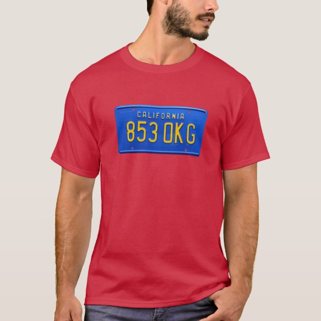 T-shirt La plaque d'immatriculation de James Rockford dans (Devant)