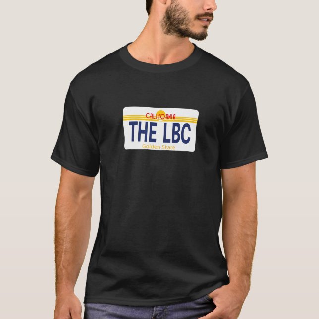 T-shirt La plaque d'immatriculation de Long Beach Californ (Devant)