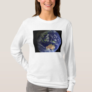 T-shirt La pleine terre de l'espace montrant l'Australie