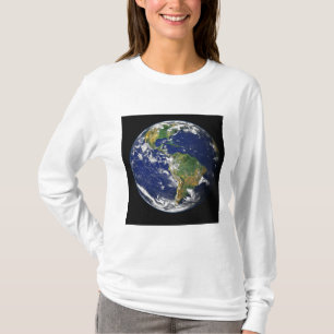 T-shirt La pleine terre montrant l'hémisphère de l'ouest