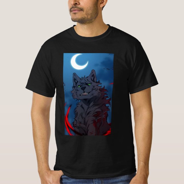 T-shirt " La pluie de Wolf sombre" (Devant)