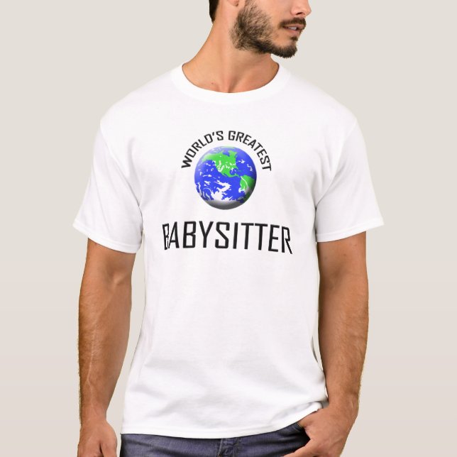 T-shirt La plus grande babysitter du monde (Devant)