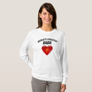 T-shirt La plus grande chemise de coeur du baba du monde