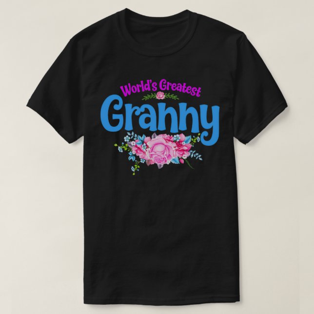 T-shirt La plus grande mamie du monde (Design devant)