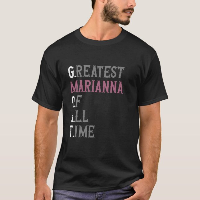 T-shirt La plus grande Marianna de tous les temps GOAT Mar (Devant)