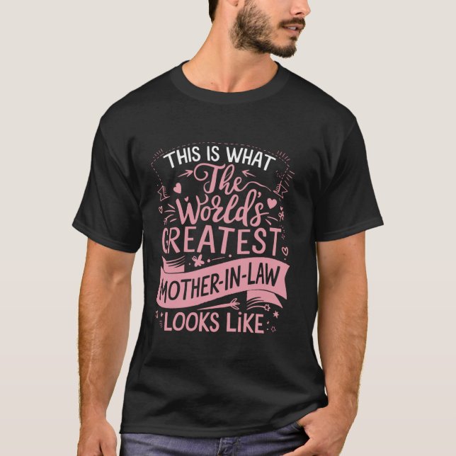 T-shirt La plus grande mère du monde en droit Mères roses  (Devant)