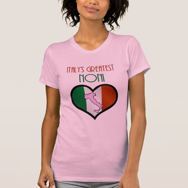 T-shirt La plus grande Noni d'Italie (Devant)