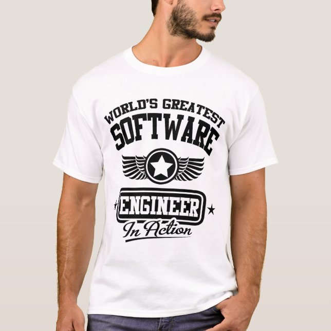 T-shirt La plus grande Software Engineer du monde dans (Devant)