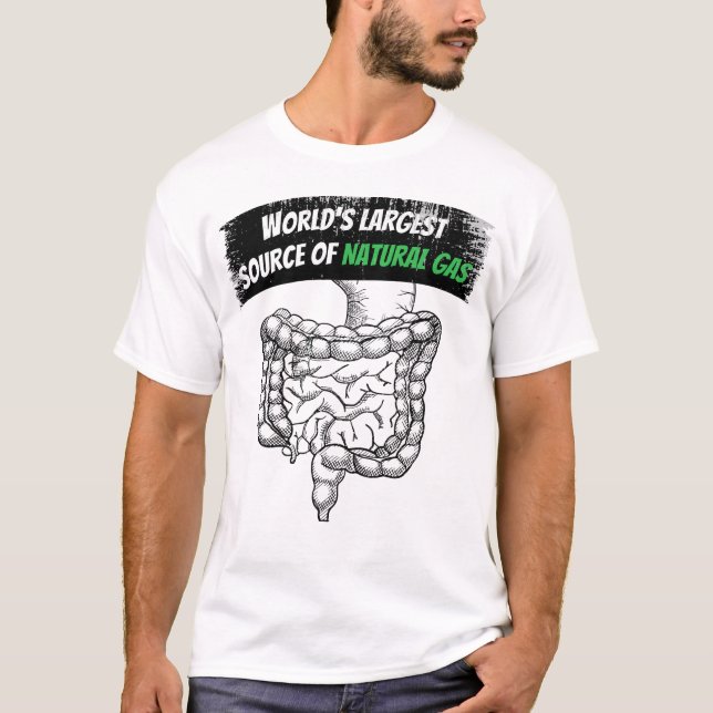 T-shirt La Plus Grande Source Mondiale De Farting De Gaz N (Devant)