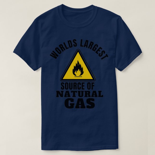 T-shirt la plus grande source mondiale de gaz naturel 34 (Design devant)