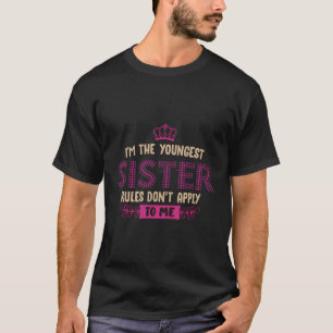 T-shirt La Plus Jeune Enfante Soeur Je Suis La Plus Âgée J