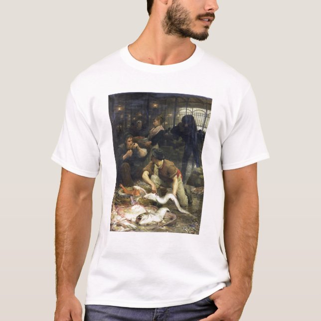 T-shirt La poissonnerie pendant le matin, 1880 (Devant)