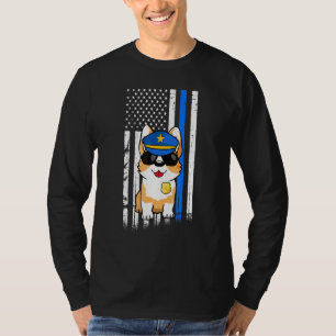 T-shirt La Police Corgi Retour La Police Bleue Appreci
