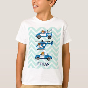 T-shirt La police troque des véhicules d'hélicoptère su