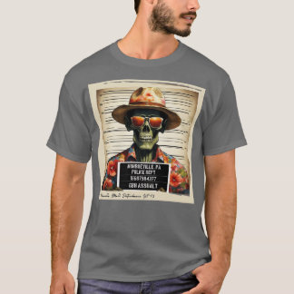 T-shirt La police zombie Mugshot arrêté l'impasse