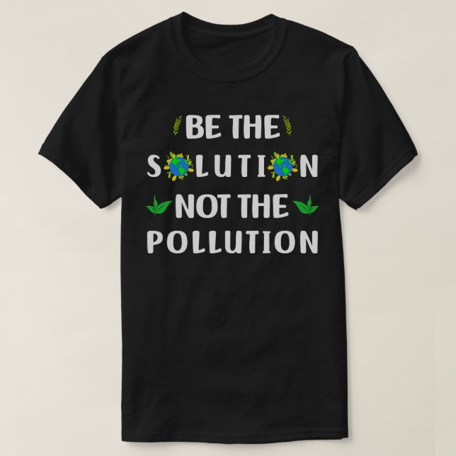 T-shirt la pollution environnementale qui menace autour de (Design devant)