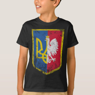 T-shirt La Pologne Contient Le Drapeau Ukrainien Polonais 
