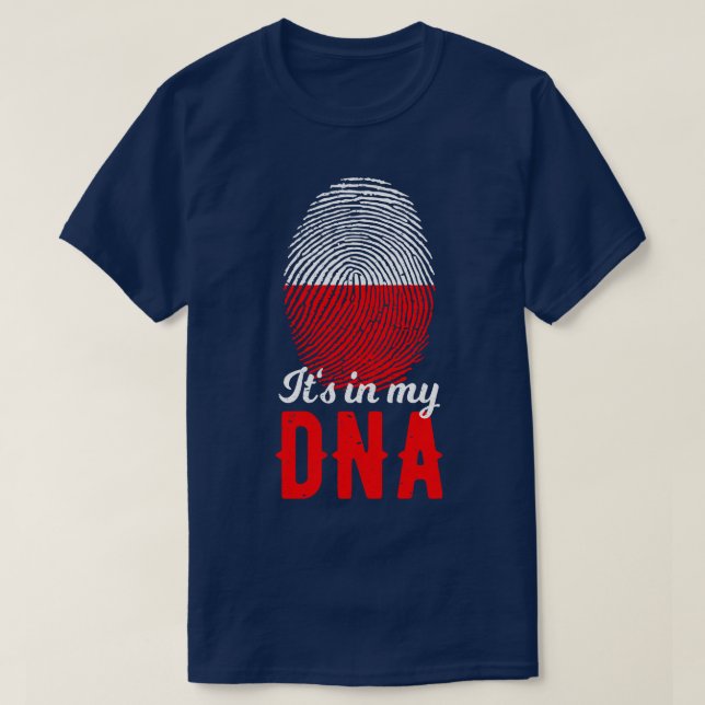 T-shirt La Pologne est dans mon ADN (Design devant)