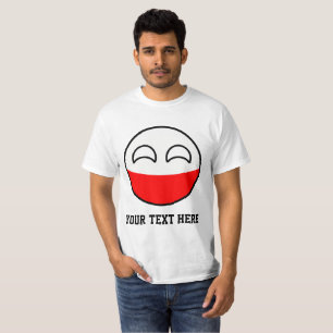 T-shirt La Pologne Geeky tendante drôle Countryball
