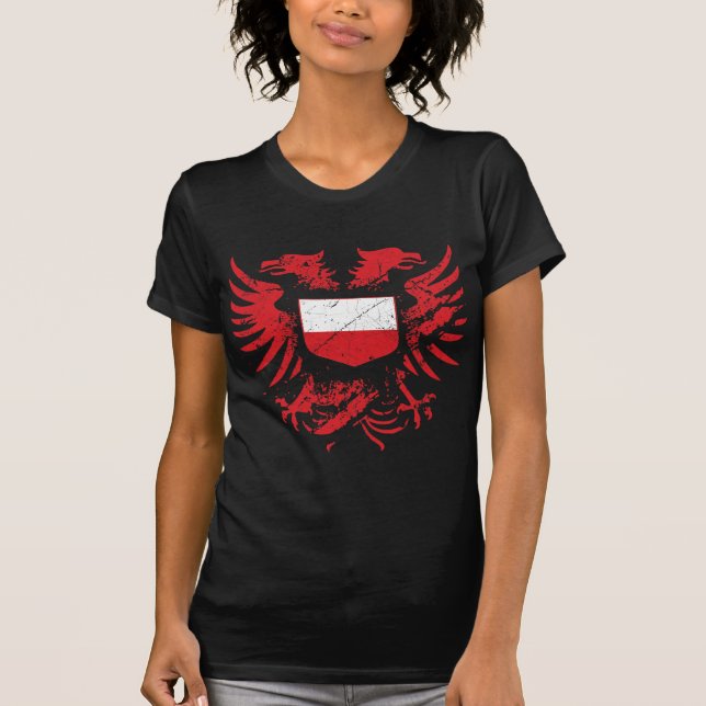 T-shirt La Pologne Grunged (Devant)