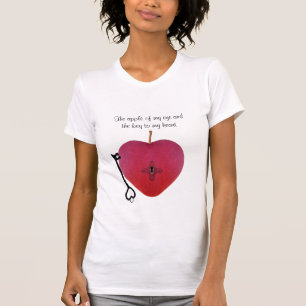T-shirt La pomme de mon oeil et la clé de mon coeur