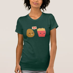 T-shirt La pomme de terre a le cœur brisé à cause des frit