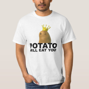 T-shirt La pomme de terre vous mangera chemise drôle