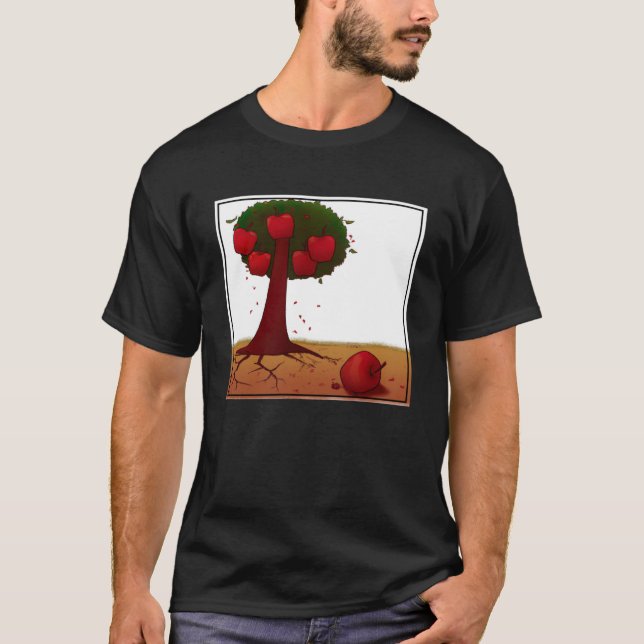 T-shirt La pomme ne tombe pas loin de l'arbre (Devant)