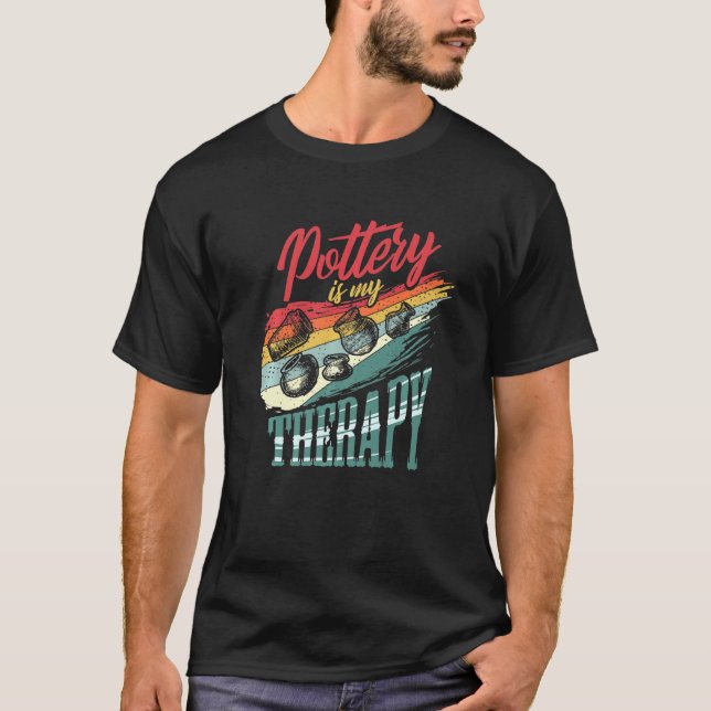 T-shirt La poterie est ma thérapie poterie (Devant)