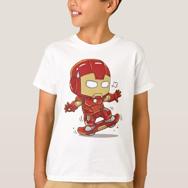 T-shirt La première leçon de skateboard de Tony (Devant)
