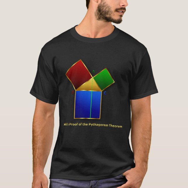 T-shirt La preuve d'Euclid du théorème pythagorien (Devant)