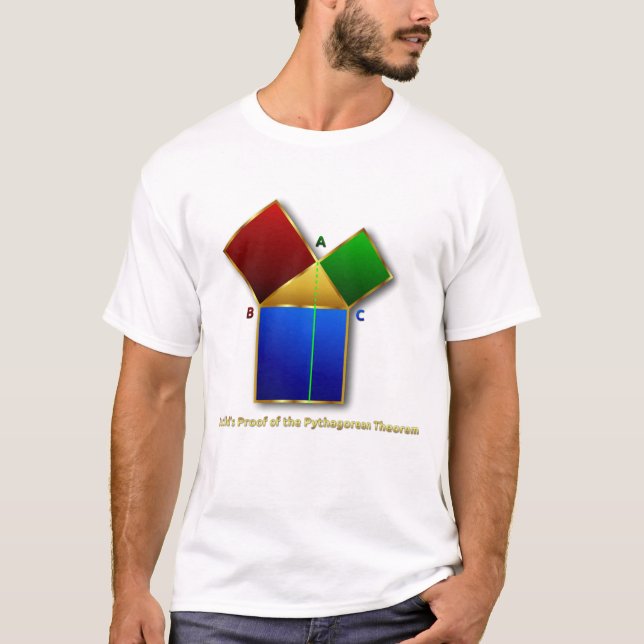 T-shirt La preuve d'Euclid du théorème pythagorien (Devant)