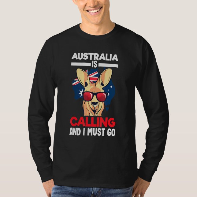 T-shirt La Pride Australienne Kangaroo L'Australie Appelle (Devant)