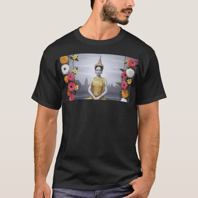 T-shirt La princesse khmère à Angkor Wat - Rahu's Home (Devant)